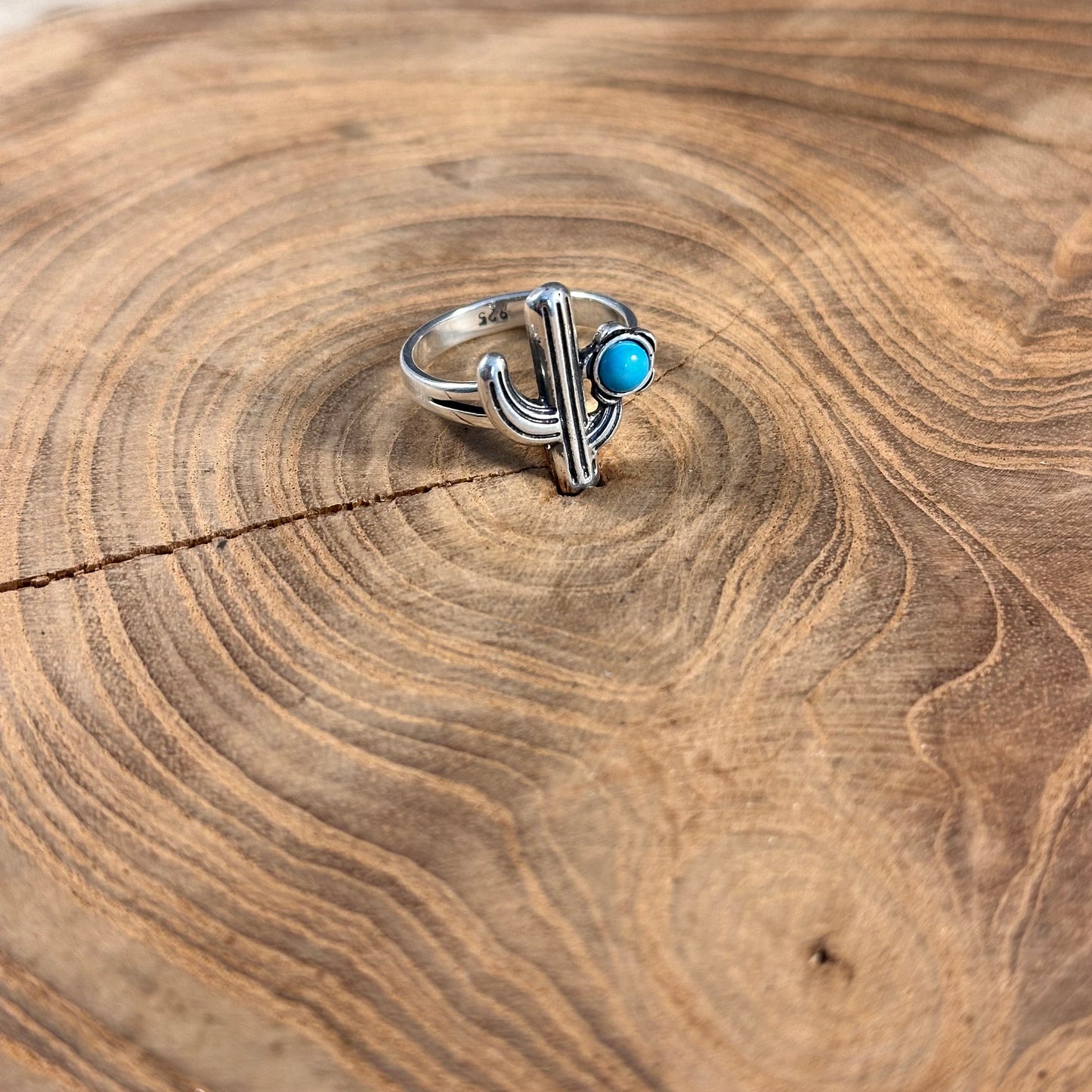 Mini Cactus Ring with Turquoise