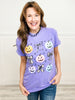 Pumpkins and Bows Rhinestone Graphic Top