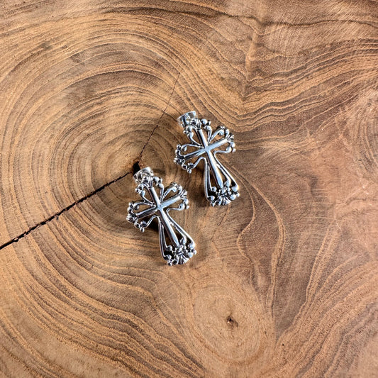 Cross Post Earrings & Pendant