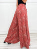 Predator Print Elastic Waist Gaucho Pants with Front Tie