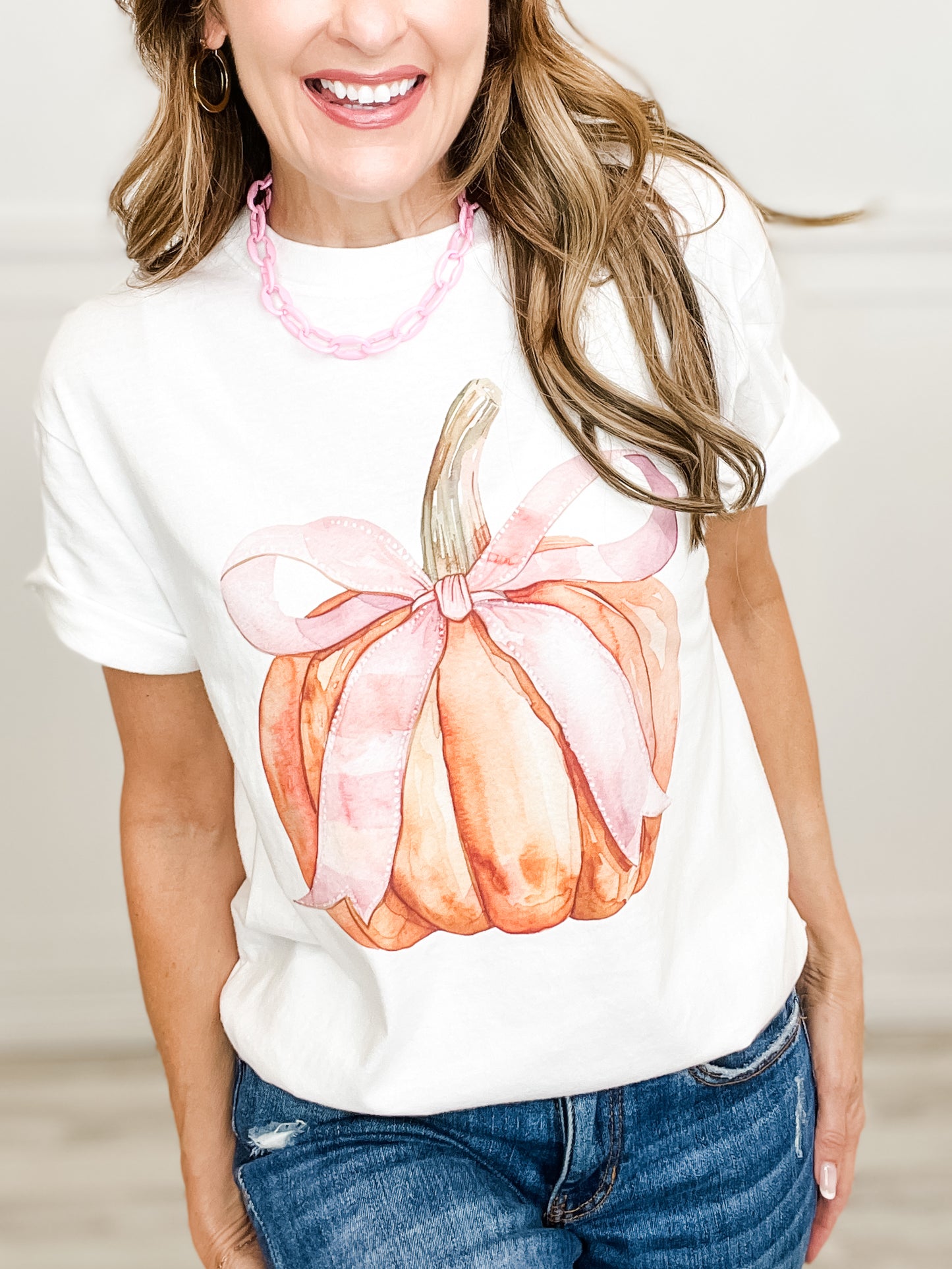 Coquette Pumpkin Graphic Top