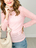 Mock Neck Mesh Top with Pearl Detail - GRP B