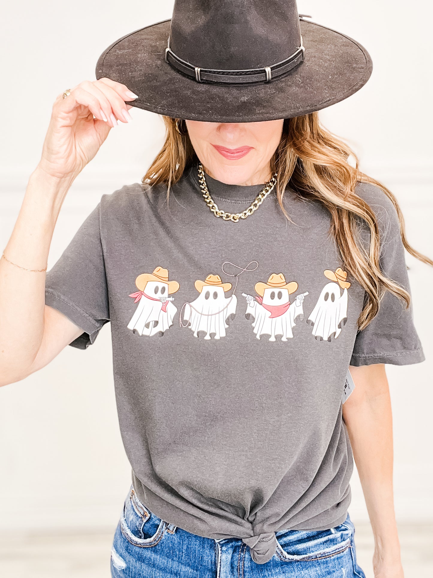 Cowboy Ghosts Graphic Top