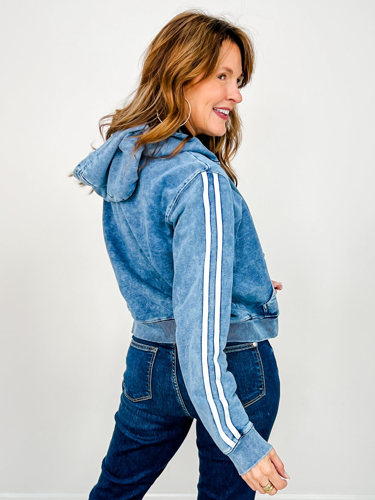 Long Sleeve Solid Knit Zip-Up Jacket