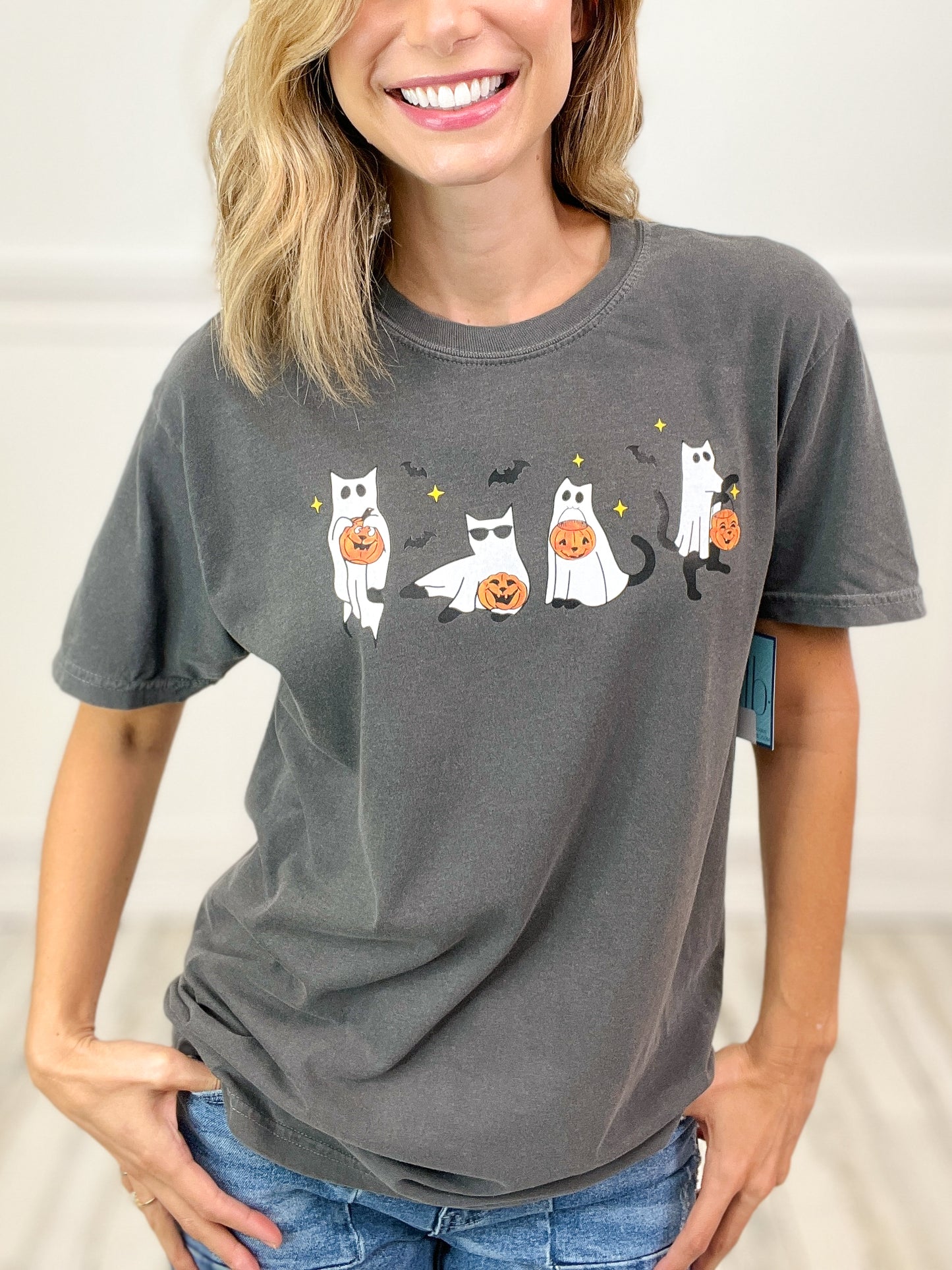 Cats Trick or Treating Graphic Top