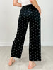 Ribbon Print Casual Long Pants