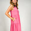 Sleeveless Lizzy Tiered Dress In Pink Glow