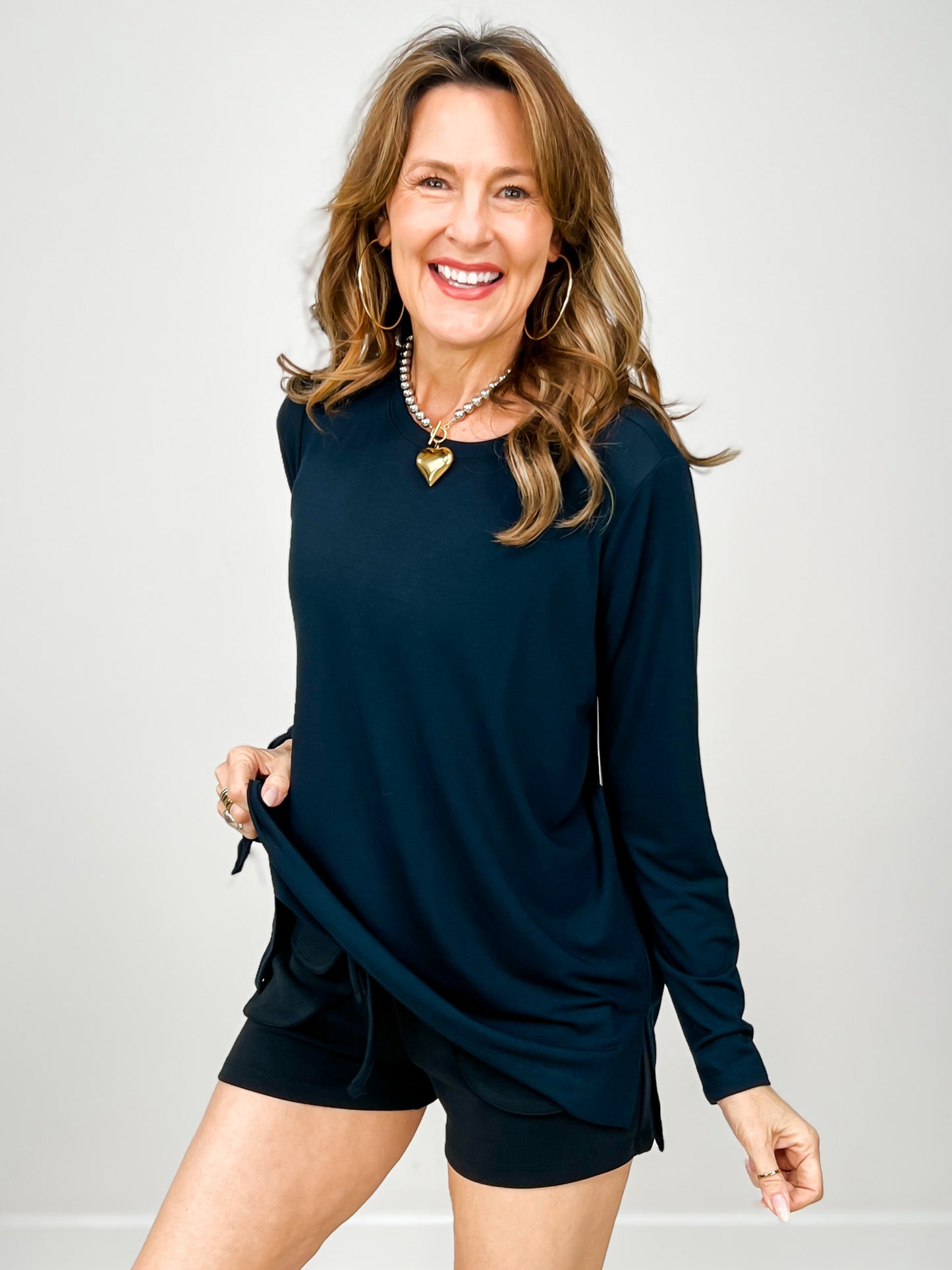 Easy Edge High Low Long Sleeve Top
