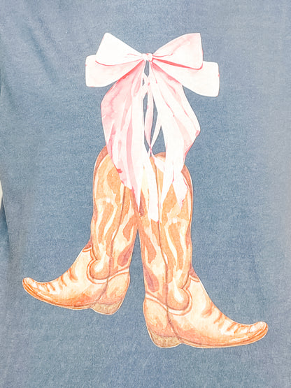 Coquette Cowgirl Boots Graphic Tee