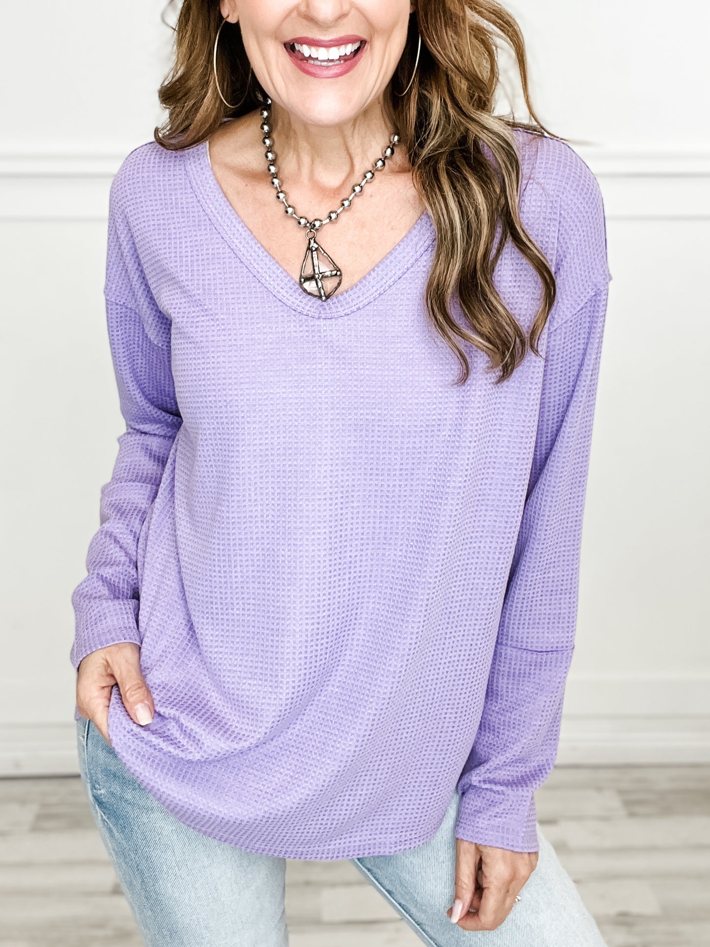 Thermal Long Sleeve Top with V-Neckline - Group A