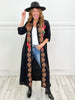 Long Story Short Button Down Maxi Shirt Dress with Floral Embroidery