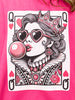Bubble Gum Queen of Hearts Rhinestone Graphic Top