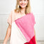 Washed Colorblock Side Slit Terry Top