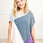 Washed Colorblock Side Slit Terry Top