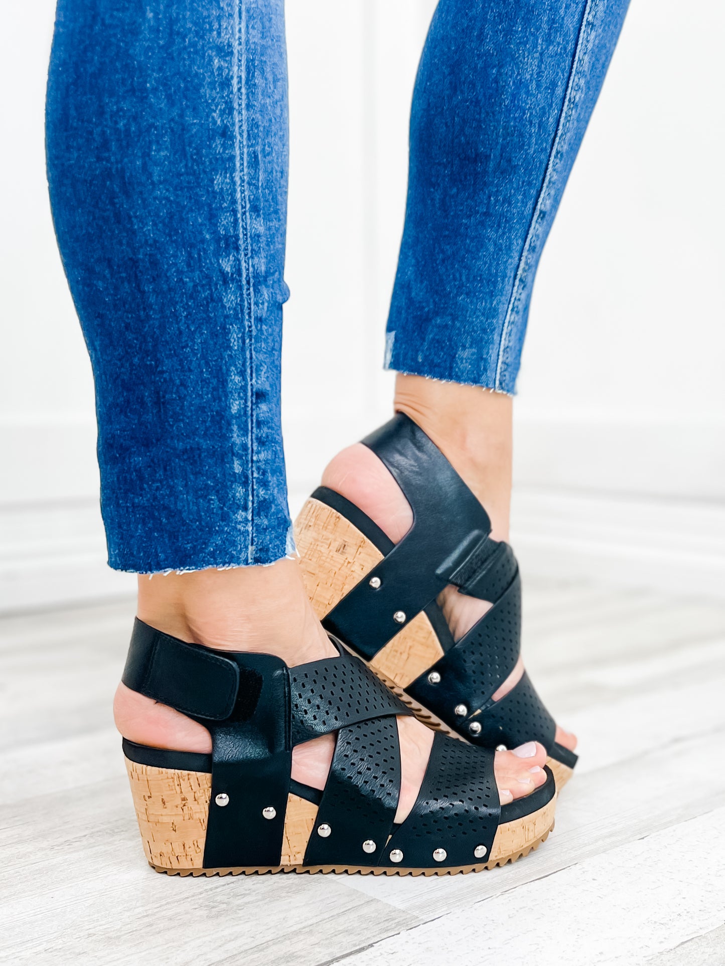 Corky's Guilty Wedge Sandal in Black