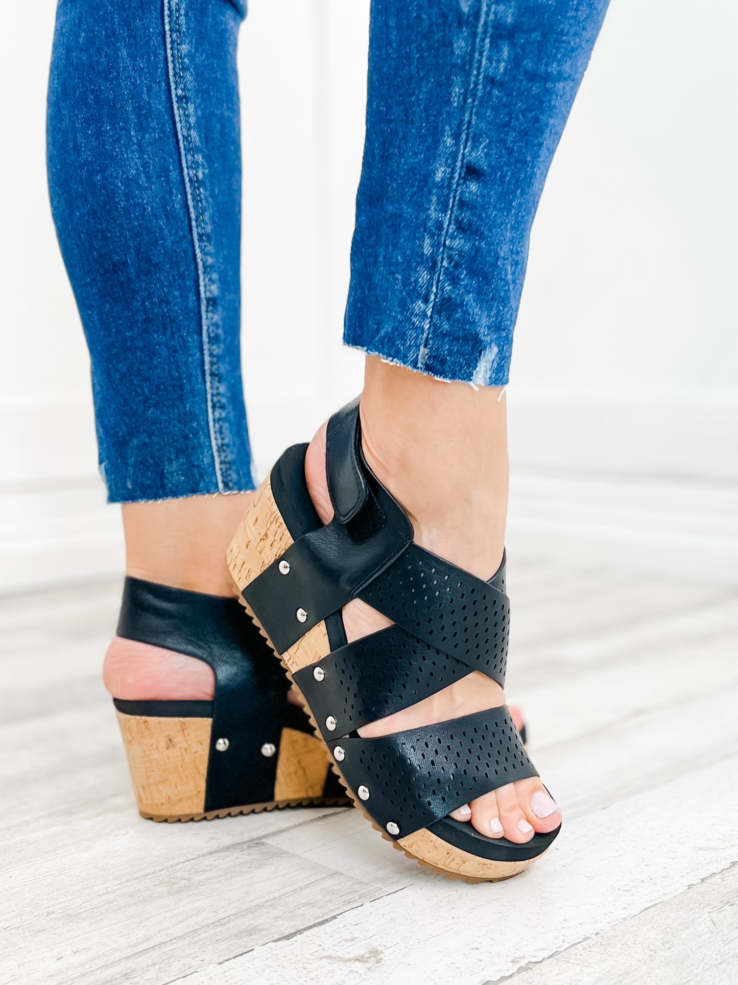 Corky's Guilty Wedge Sandal in Black