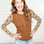 Long Lace Sleeve Henley Knit Top