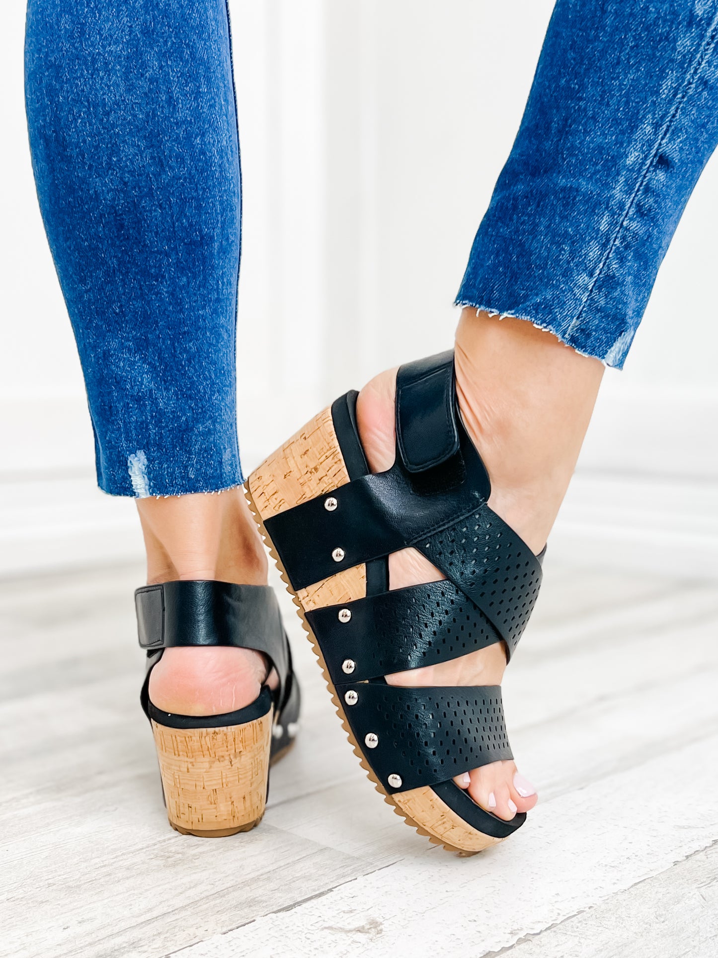 Corky's Guilty Wedge Sandal in Black