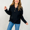 Four Buttons Henley Neckline Basic Sweater - GRP A