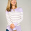 Striped Long Sleeve Top with Rounded Hem