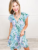 Always Impressive Ruffle Sleeved Lined Wrap Dress