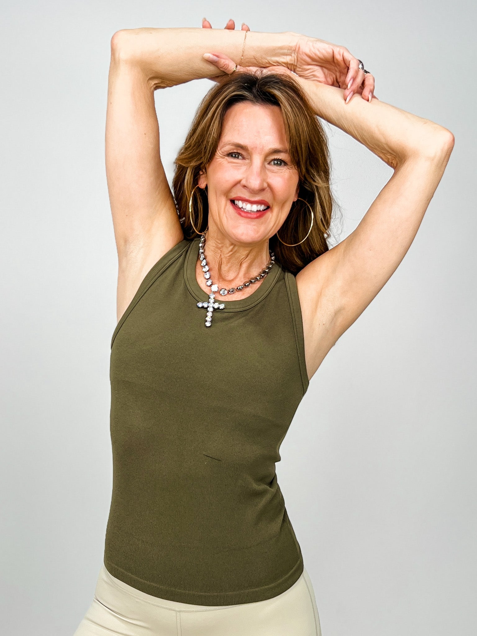 Seamless Ribbed Racerback Tank Top