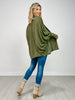 Dolman Sleeve Open Front Cardigan in DARK OLIVE