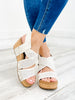 Corky's Guilty Wedge Sandal in Ivory Snake