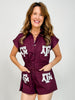 Queen of Sparkles Texas A&M Mascot Pocket Romper