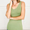 Reversible V or U Neckline Seamless LONG Tank Compression in Olive