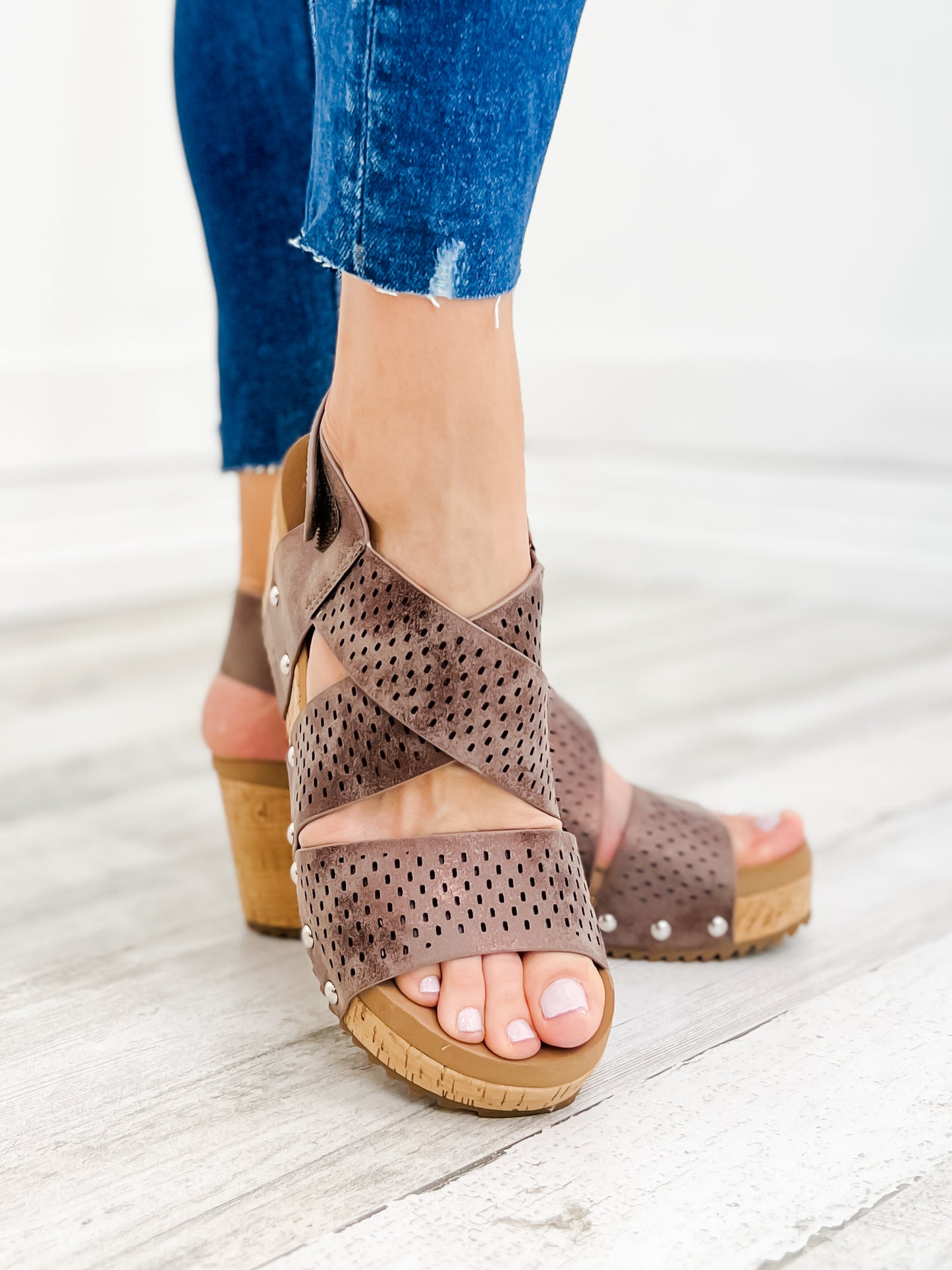 Corky's Guilty Wedge Sandal in Bronze