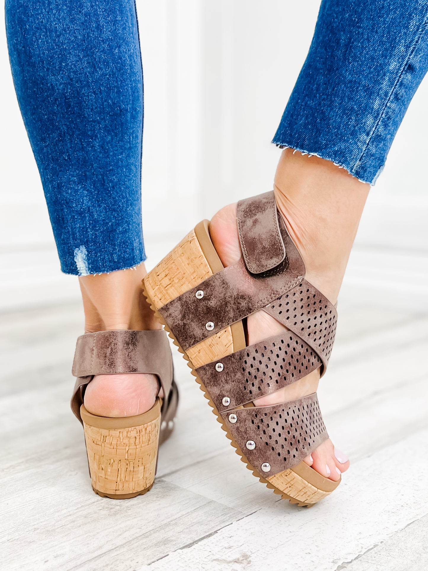 Corky's Guilty Wedge Sandal in Bronze