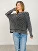 Washed Side Slit Oversized Sweater