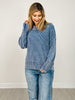 Washed Side Slit Oversized Sweater