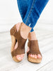 Corkys Carley Brown Crystal Wedge Sandal