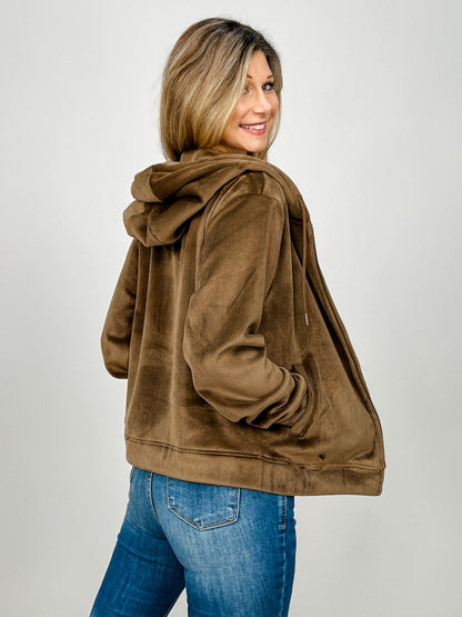 Soft Luxe Corduroy Zip Up Hoodie