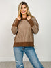 Exposed Seam Two-Tone Sweater