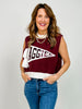 Queen of Sparkles Licensed Texas A&M Pennant Sweater Tank