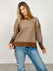 Exposed Seam Two-Tone Sweater