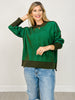 Exposed Seam Two-Tone Sweater