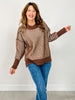 Exposed Seam Two-Tone Sweater