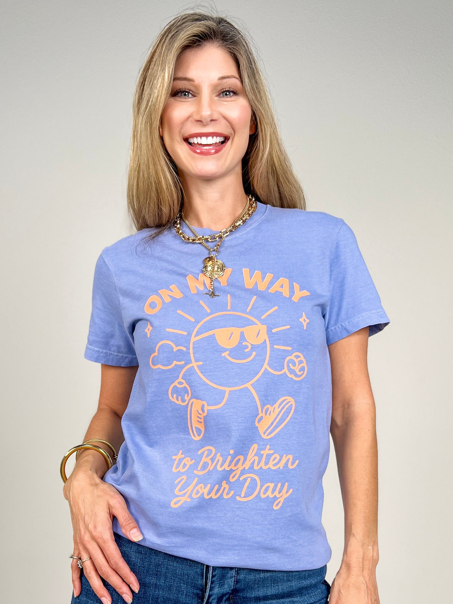 On My Way To Brighten Your Day Graphic Tee