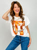 Queen of Sparkles University of Texas Metallic Word with Icons Tee