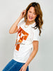 Queen of Sparkles University of Texas Metallic Word with Icons Tee