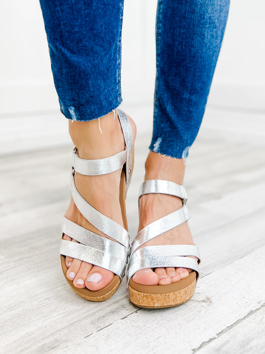 Corky's Giggle Wedge Sandal in Silver