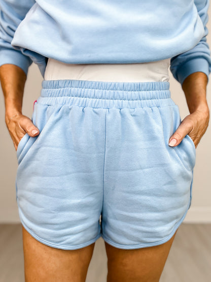 Accent Pullover And Shorts Two Piece Casual Set