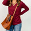 The Lucy Long Sleeve V-Neck Top - Jewel Tones