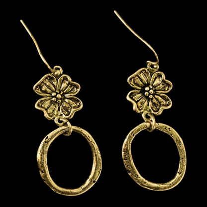 Vintage Reproduction Flower & Hoop Earrings
