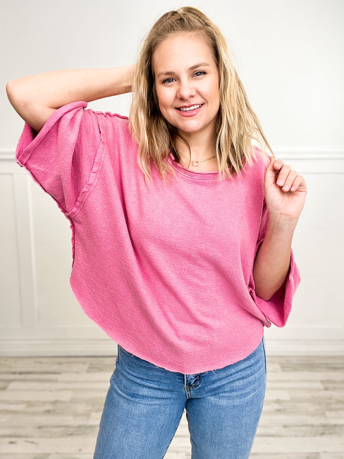 Washed Knit Crop Top