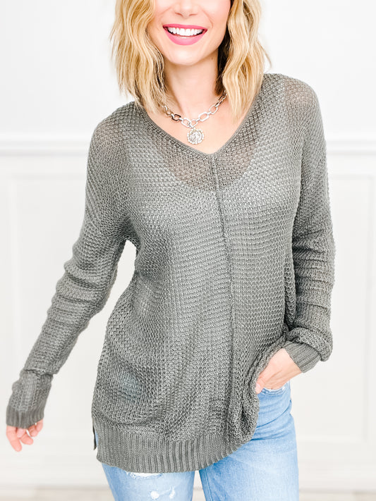 Cozy Allure Waffle Sweater